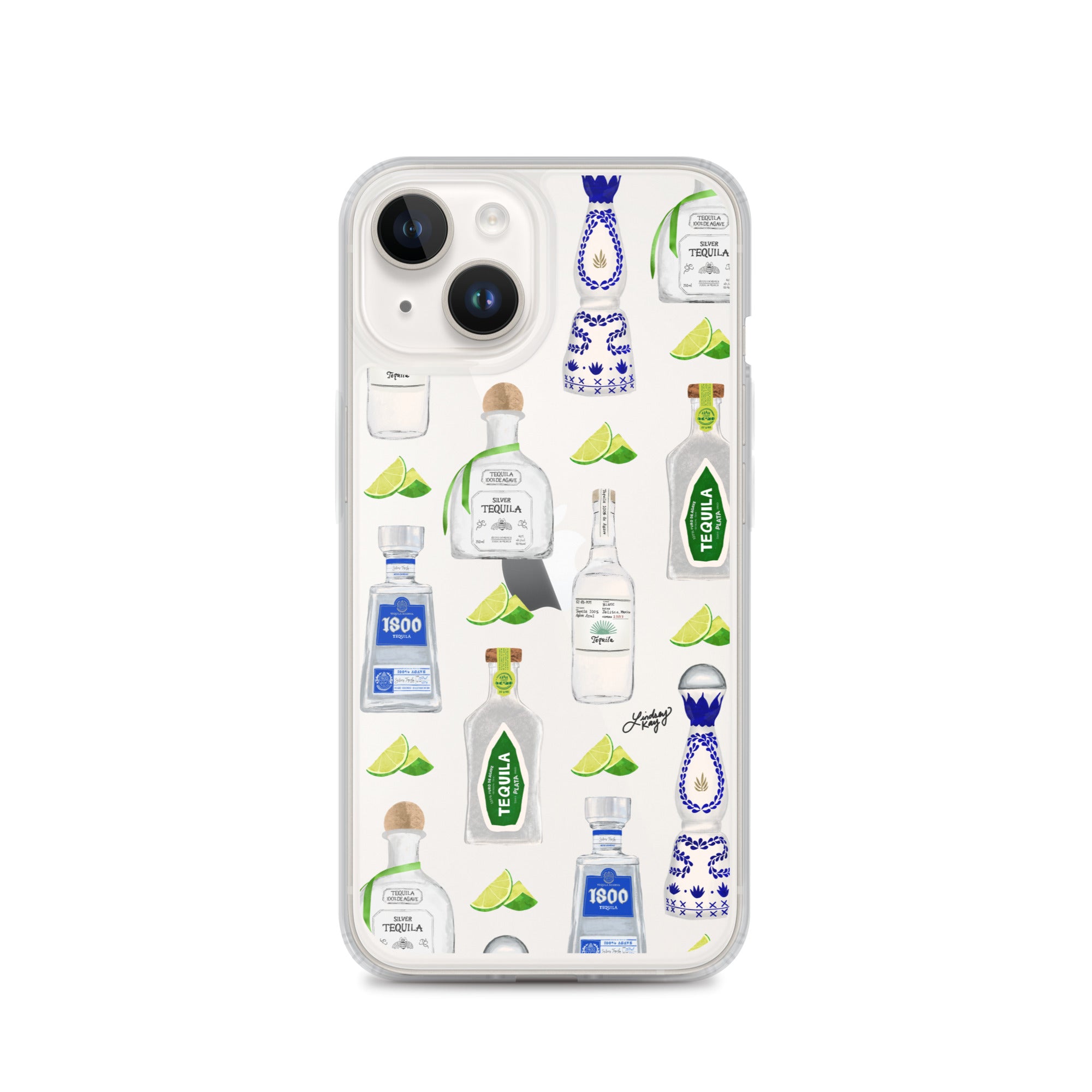 Ilustración de botellas de tequila - Funda transparente para iPhone®